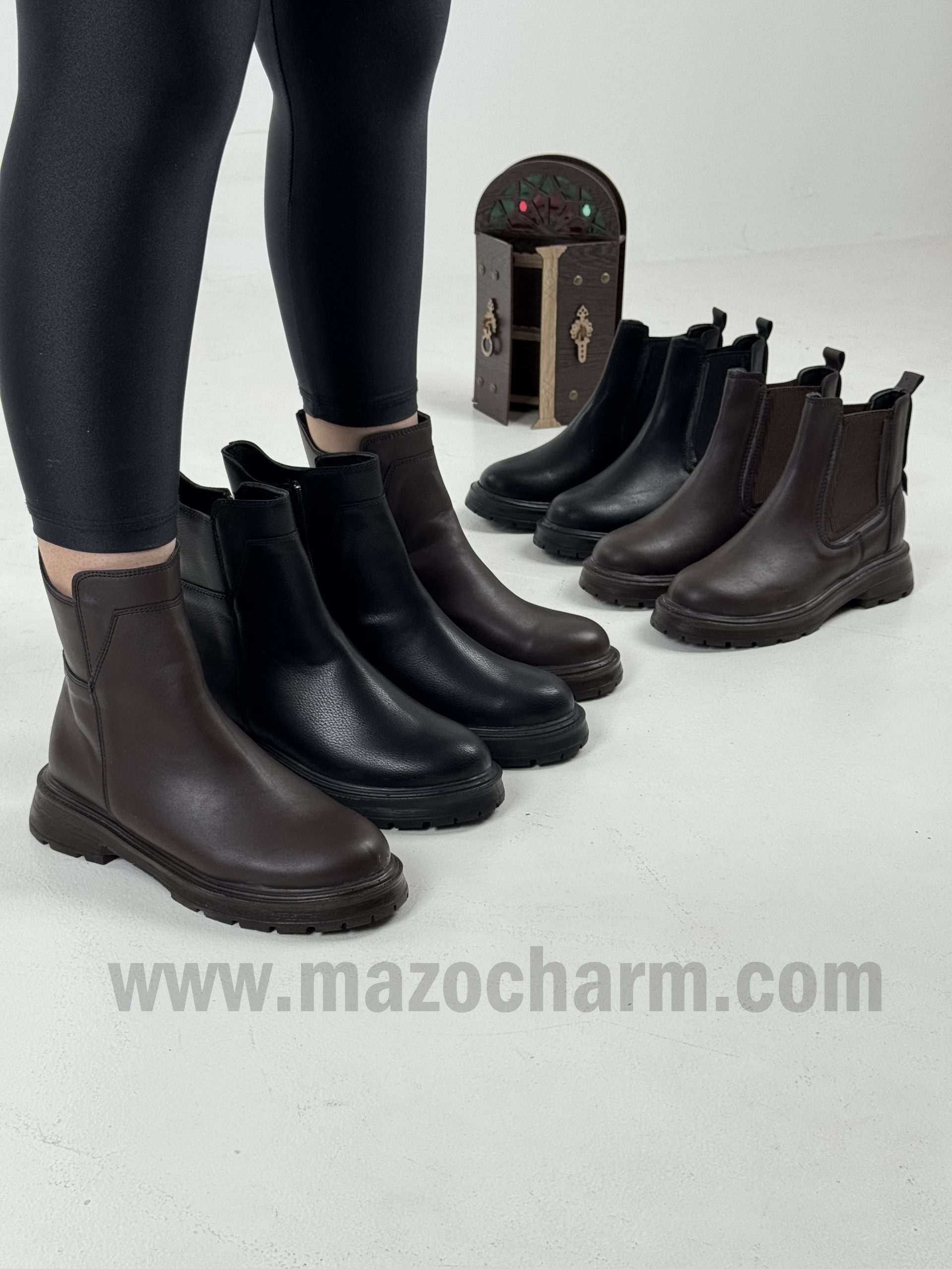 نیم بوت شرانگ ساده و دوکش